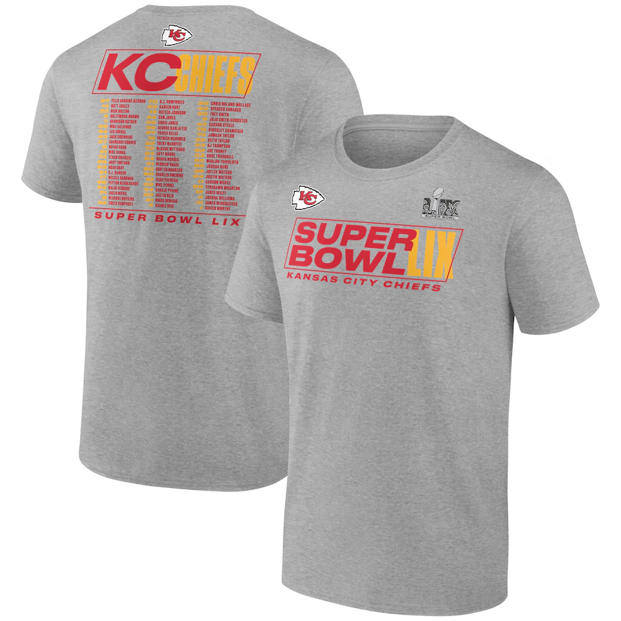 Men NFL Kansas City Chiefs grey T shirts style 2->nfl t-shirts->Sports Accessory